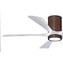 52" Irene-5HLK LED Damp Walnut and Matte White Ceiling Fan with Remote