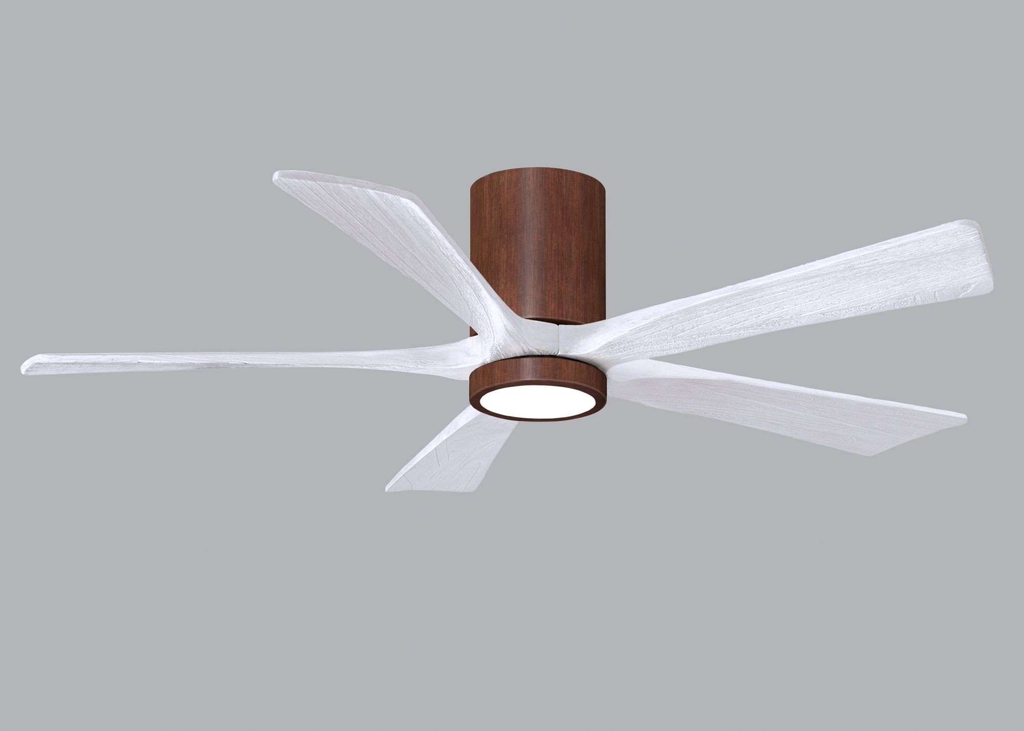 Image 6 52" Irene-5HLK LED Damp Walnut and Matte White Ceiling Fan with Remote more views