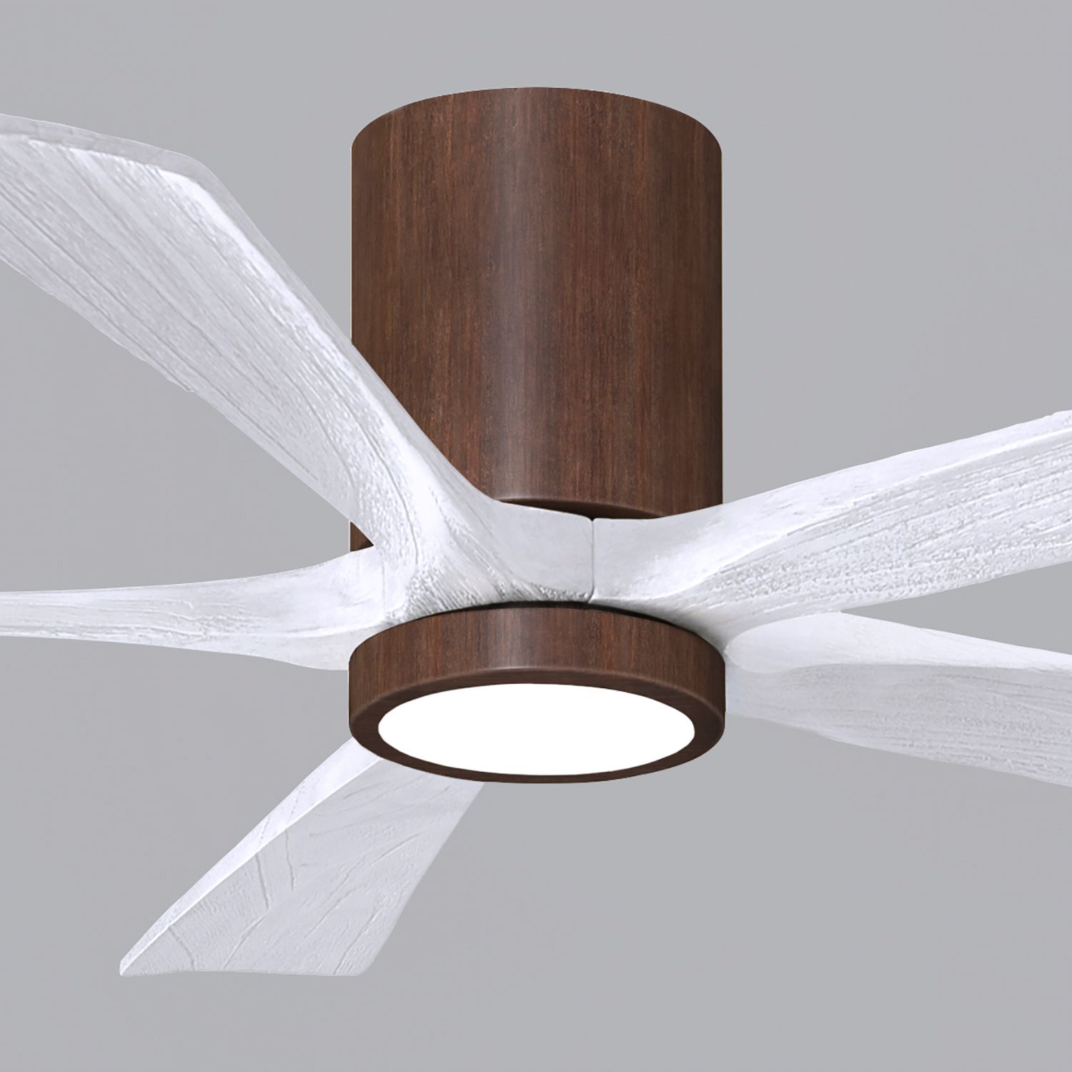 Image 7 52" Irene-5HLK LED Damp Walnut and Matte White Ceiling Fan with Remote more views