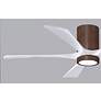 52" Irene-5HLK LED Damp Walnut and Matte White Ceiling Fan with Remote