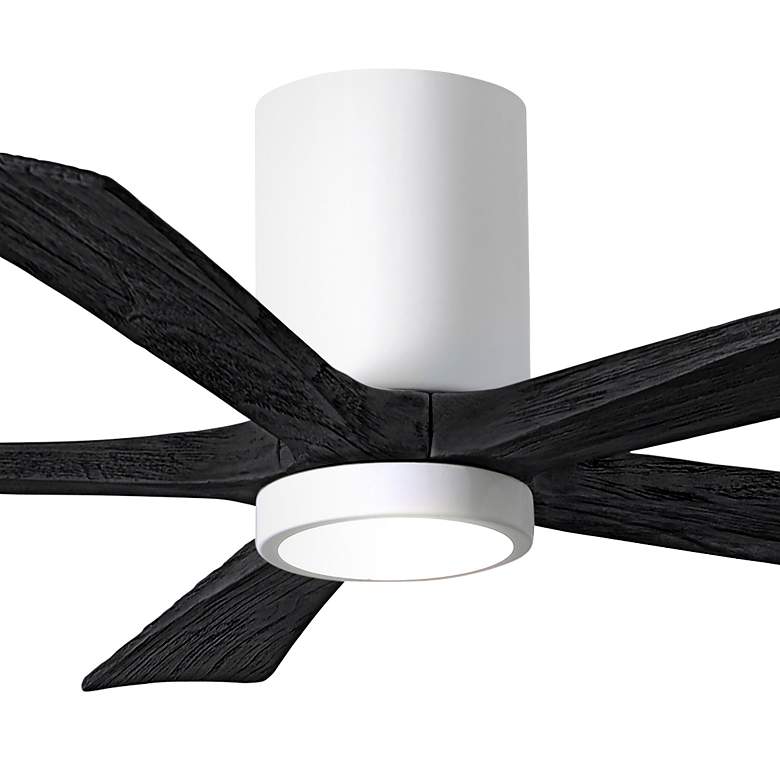 Image 2 52" Irene-5HLK LED Damp White Matte Black Ceiling Fan with Remote more views