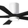 2_52" Irene-5HLK LED Damp White Matte Black Ceiling Fan with Remote more views