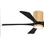 6_52" Irene-5HLK Light Maple and Matte Black Ceiling Fan more views