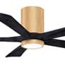 7_52" Irene-5HLK Light Maple and Matte Black Ceiling Fan more views