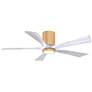 52" Irene-5HLK Light Maple and Matte White Ceiling Fan