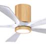 5_52" Irene-5HLK Light Maple and Matte White Ceiling Fan more views