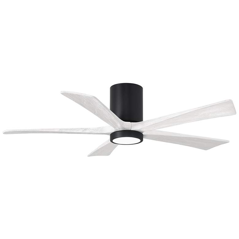 Image 1 52" Irene-5HLK Matte Black and Matte White LED Ceiling Fan
