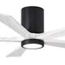 2_52" Irene-5HLK Matte Black and Matte White LED Ceiling Fan more views