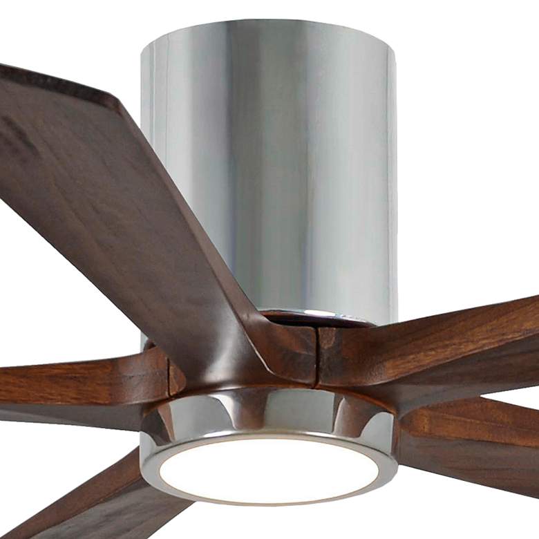 Image 2 52" Irene-5HLK Polished Chrome and Walnut LED Ceiling Fan more views