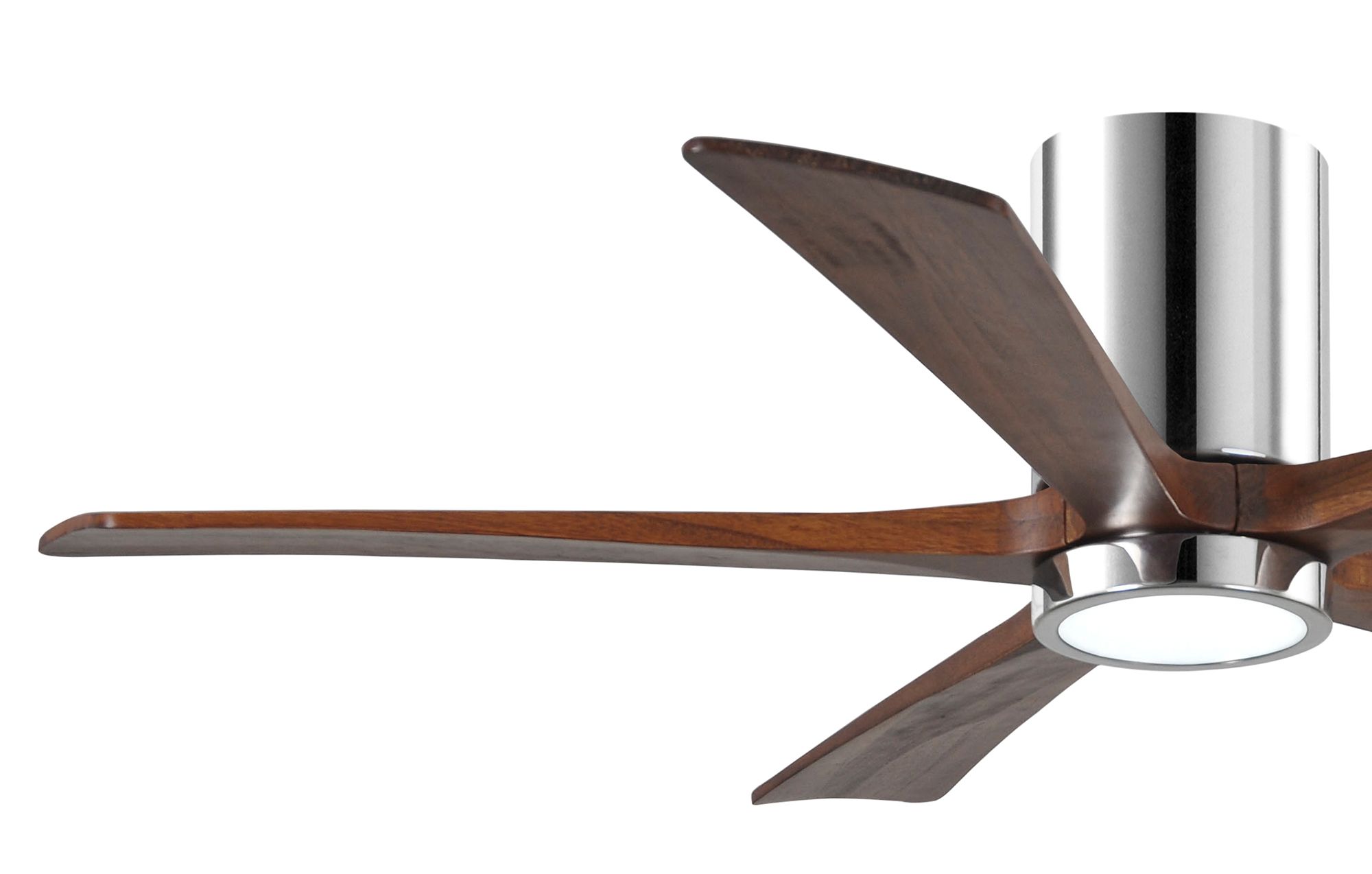 Image 6 52" Irene-5HLK Polished Chrome and Walnut LED Ceiling Fan more views