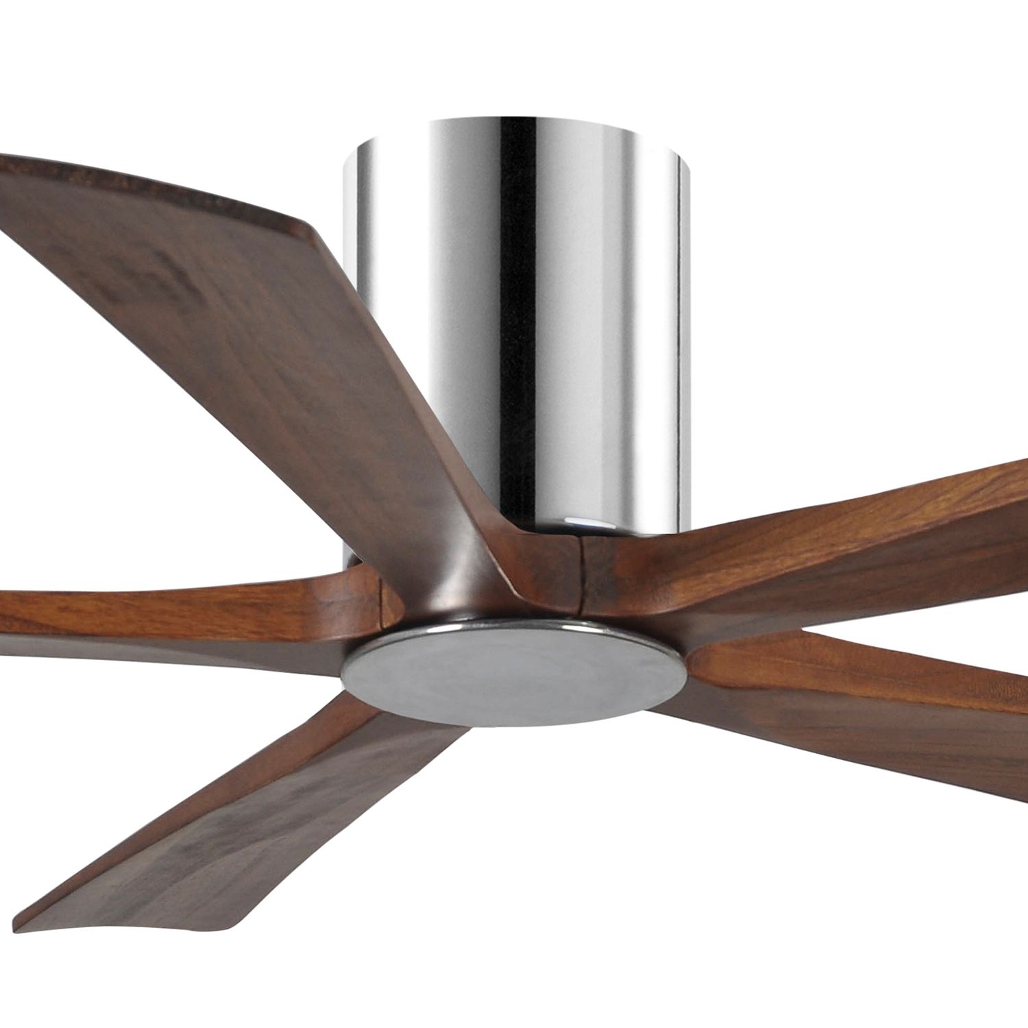 Image 7 52" Irene-5HLK Polished Chrome and Walnut LED Ceiling Fan more views