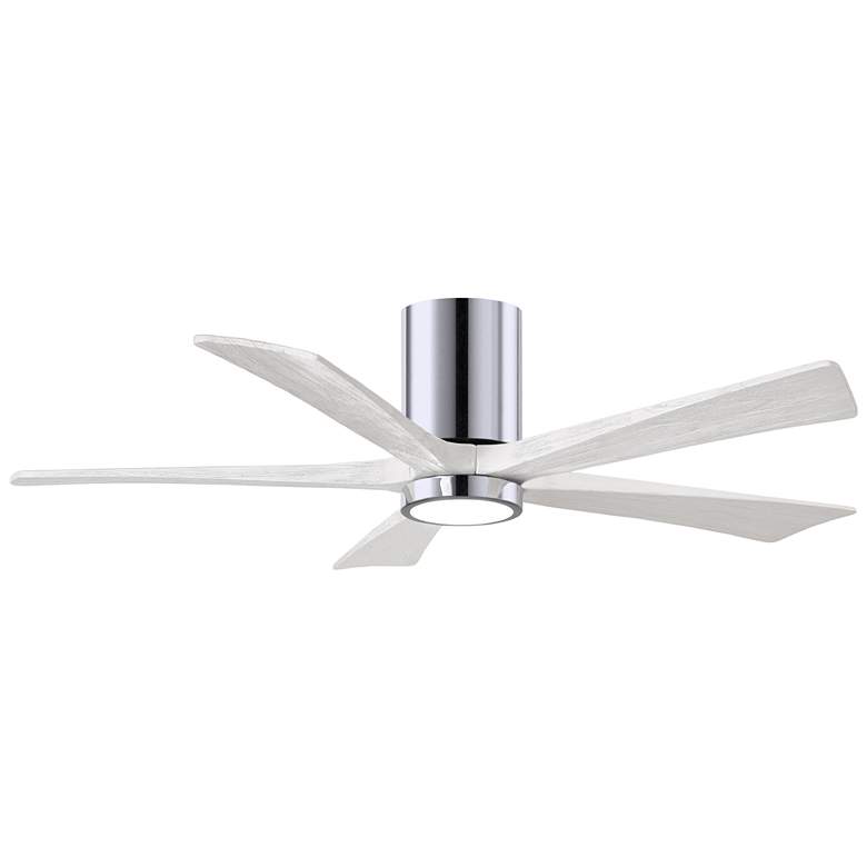 Image 1 52" Irene-5HLK Polished Chrome and White LED Ceiling Fan