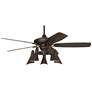 2_52" Journey Bronze Modern Retro 5-Light LED Ceiling Fan with Remote