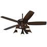 52" Journey Bronze Modern Retro 5-Light LED Ceiling Fan with Remote