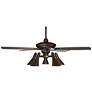 52" Journey Bronze Modern Retro 5-Light LED Ceiling Fan with Remote