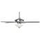 52" Journey Brushed Nickel Alabaster Glass LED Ceiling Fan with Remote