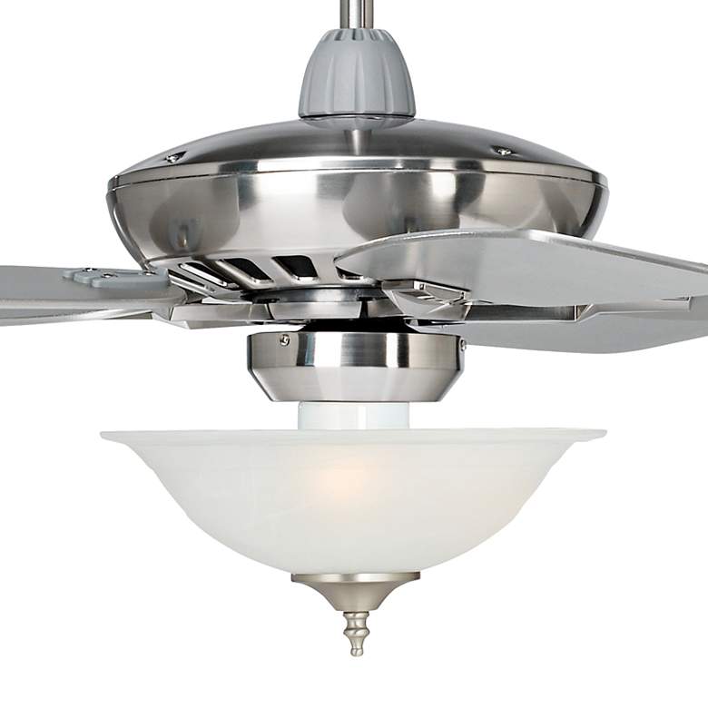 Image 3 52" Journey Brushed Nickel Alabaster Glass LED Ceiling Fan with Remote more views