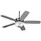 52" Journey Brushed Nickel Alabaster Glass LED Ceiling Fan