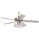 52" Journey Brushed Nickel Crystal Circles LED Ceiling Fan