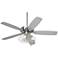 52" Journey Brushed Nickel Industrial Cage LED Ceiling Fan with Remote