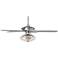 52" Journey Brushed Nickel Round Cage LED Ceiling Fan