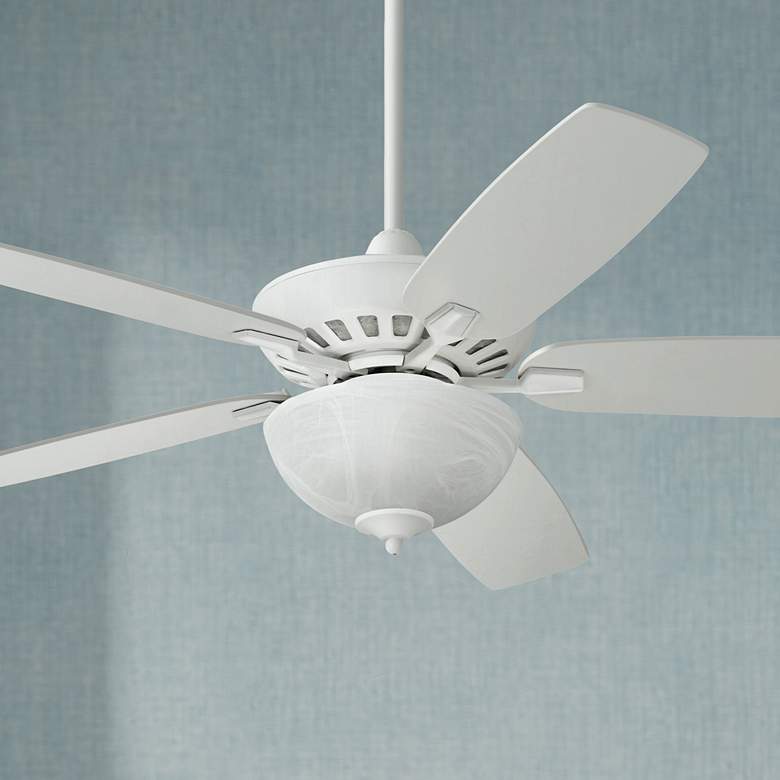 Image 1 52 inch Journey White Ceiling Fan with a LED Light Kit