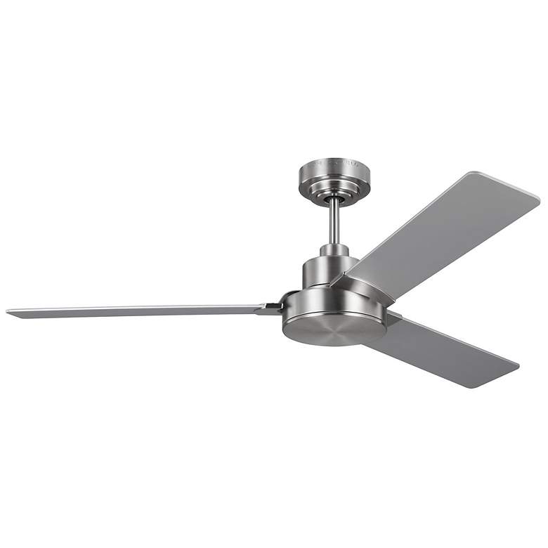 Image 1 52" Jovie Brushed Steel Indoor/Outdoor Ceiling Fan with Wall Control