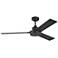 52" Jovie Midnight Black Indoor/Outdoor Ceiling Fan with Wall Control