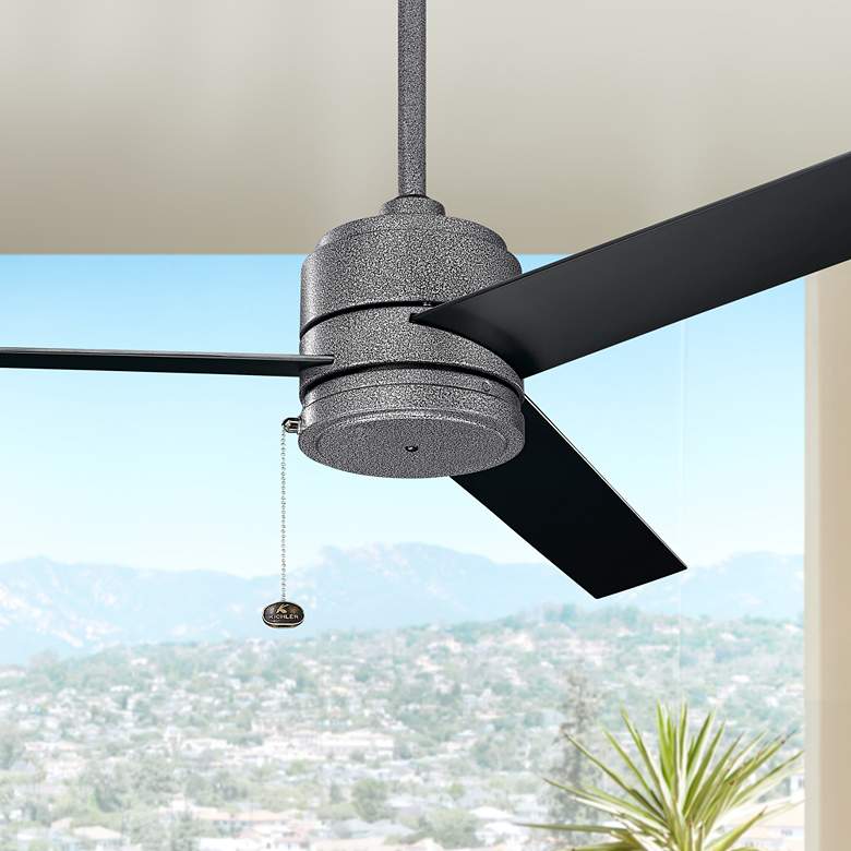 Image 1 52 inch Kichler Arkwet Climates Wet Rated Steel Pull Chain Ceiling Fan