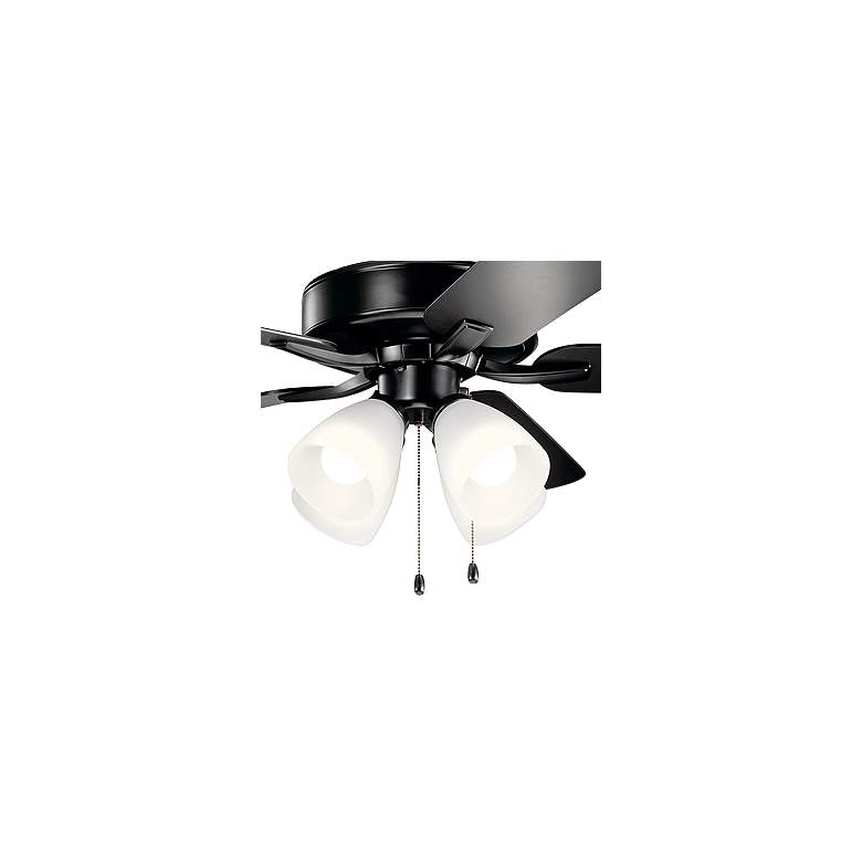 Image 3 52" Kichler Basics Pro Black Opal Glass LED Ceiling Fan more views