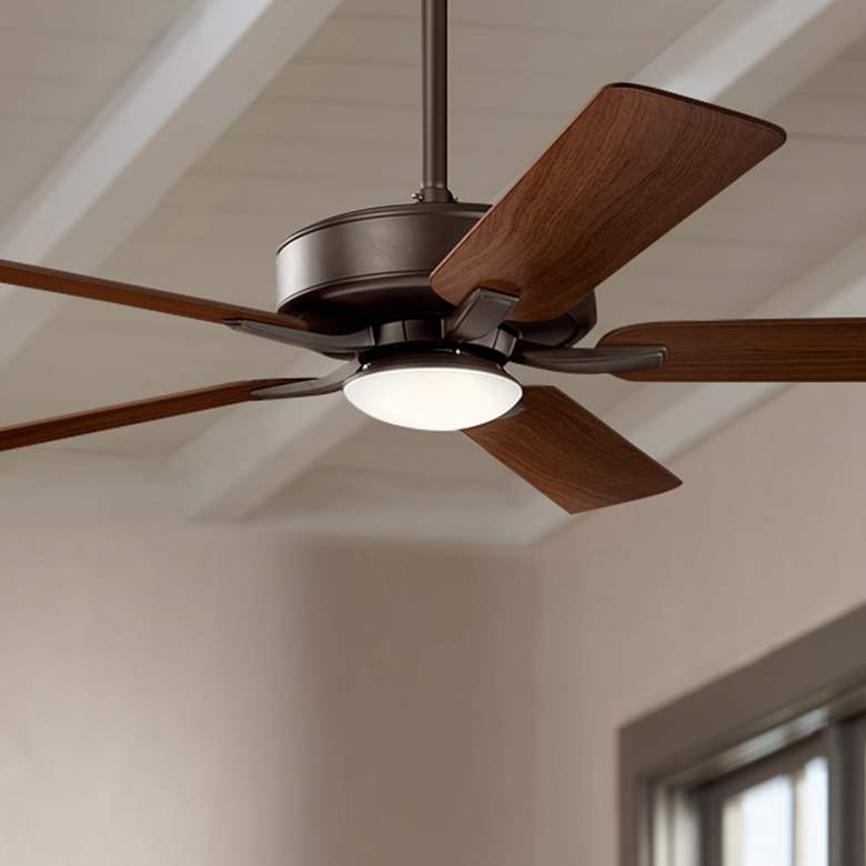 Image 1 52" Kichler Basics Pro Designer Bronze LED Ceiling Fan