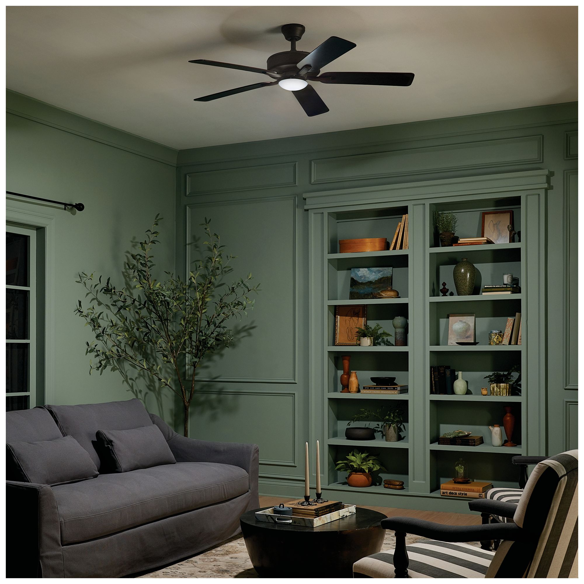 52" Kichler Basics Pro Designer Bronze LED Ceiling Fan