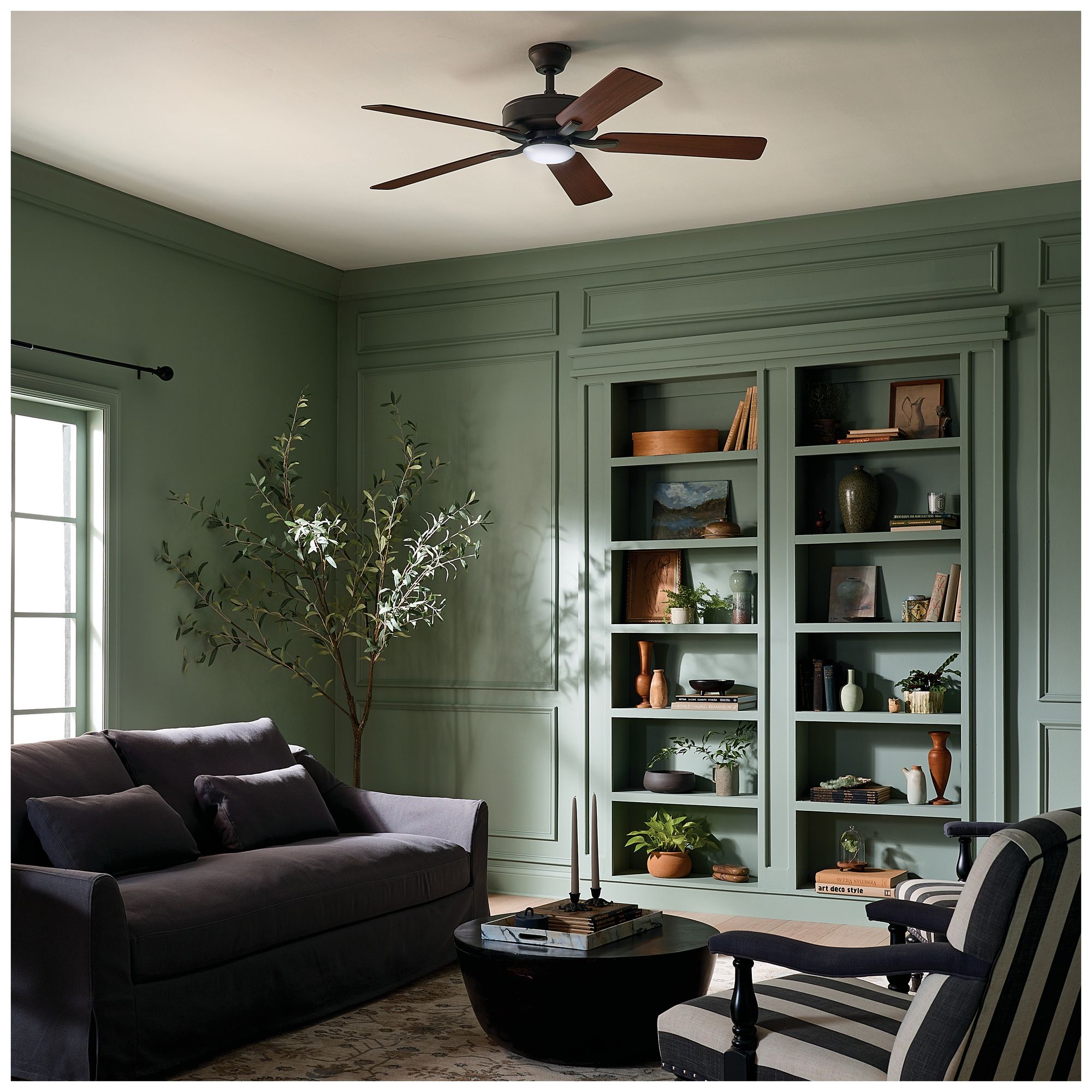 52" Kichler Basics Pro Designer Bronze LED Ceiling Fan