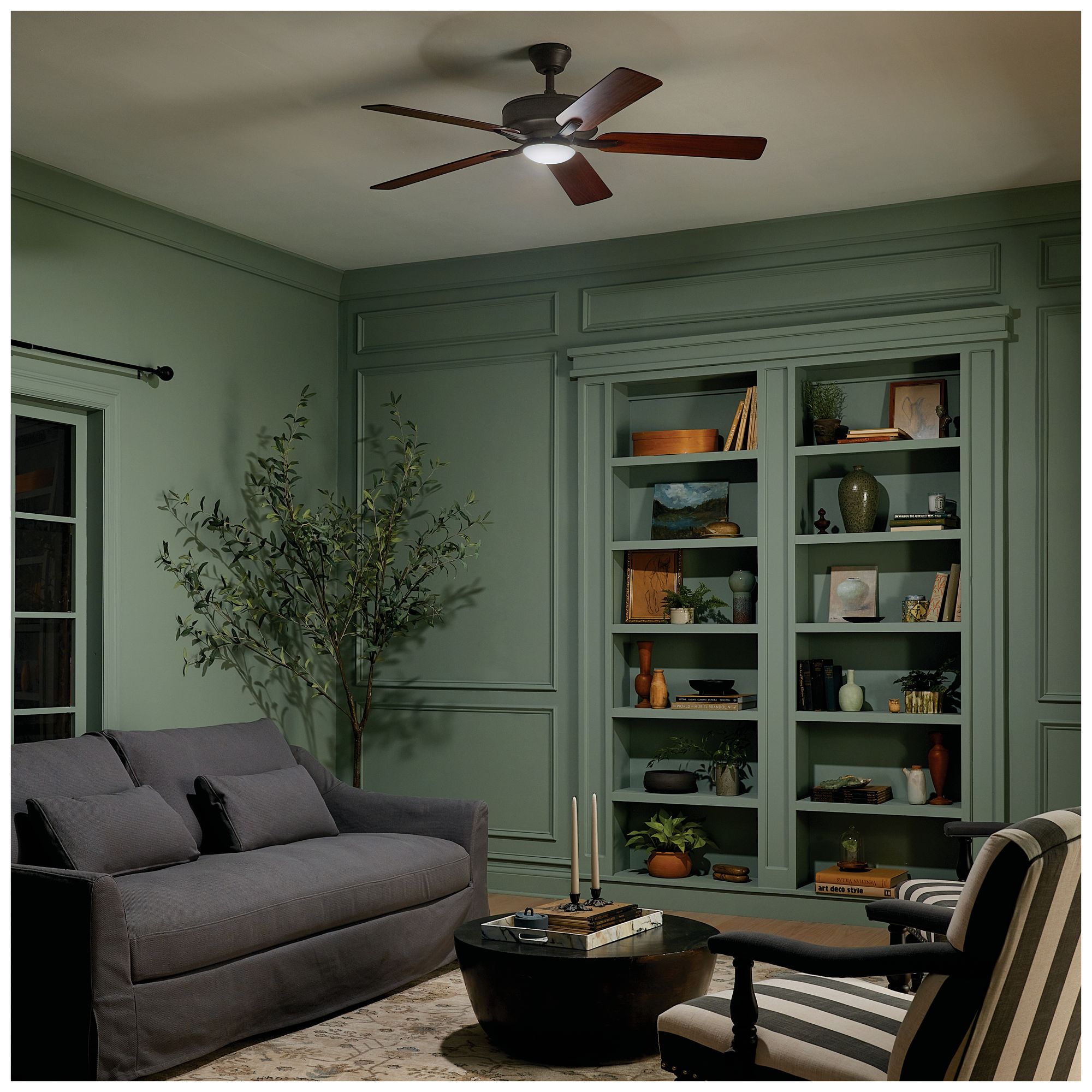 52" Kichler Basics Pro Designer Bronze LED Ceiling Fan
