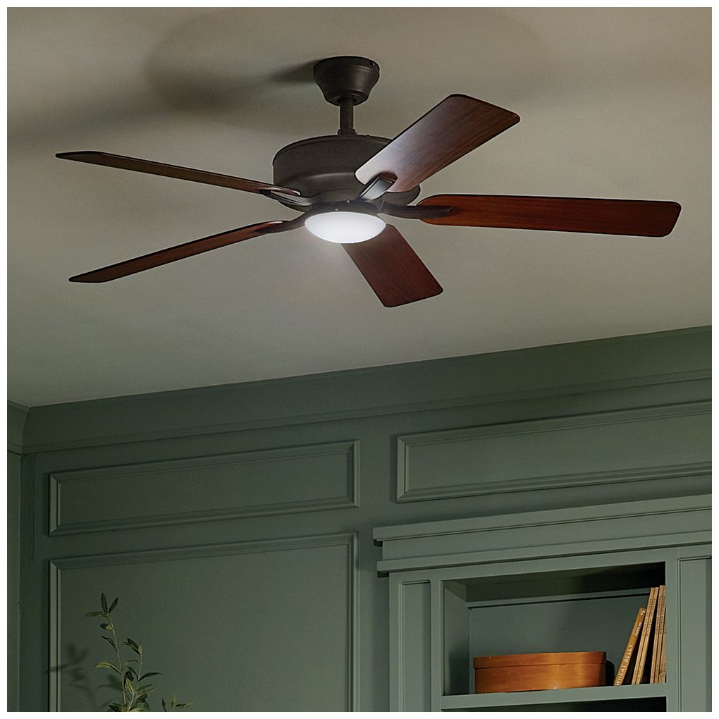 52" Kichler Basics Pro Designer Bronze LED Ceiling Fan