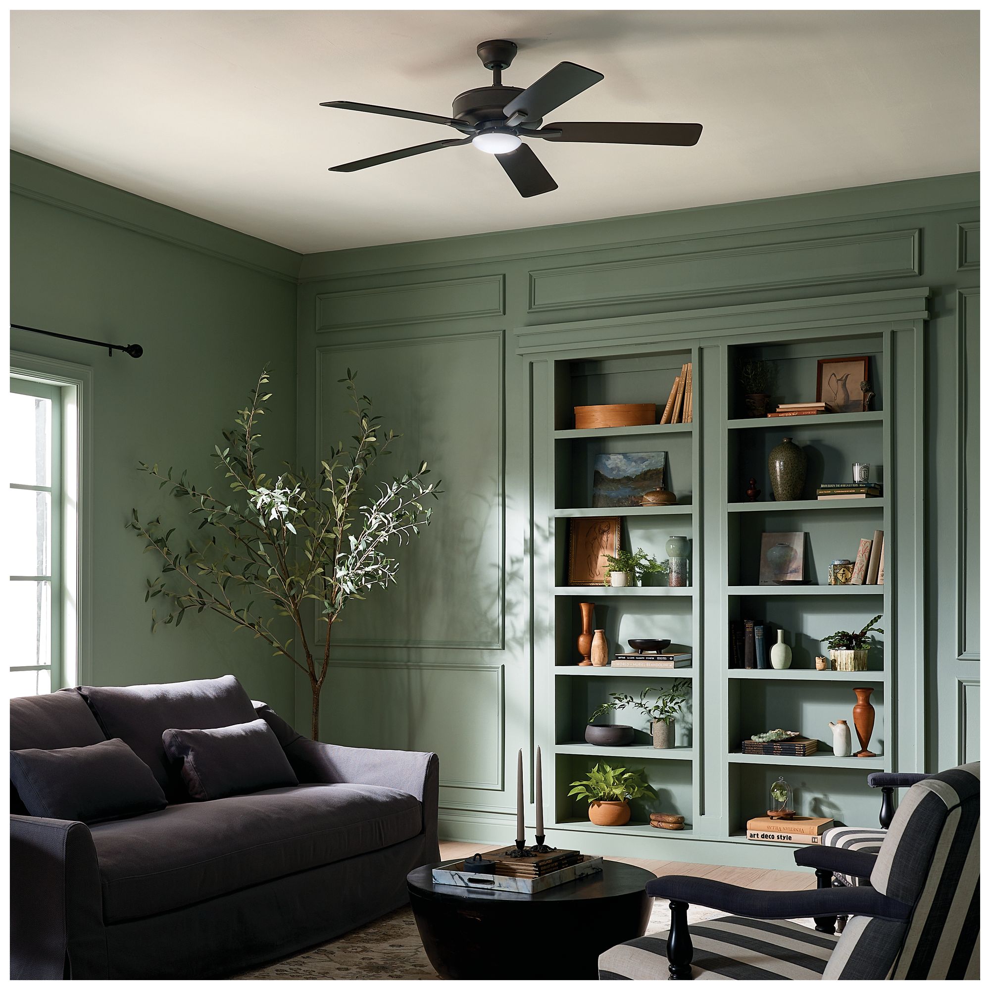 52" Kichler Basics Pro Designer Bronze LED Ceiling Fan