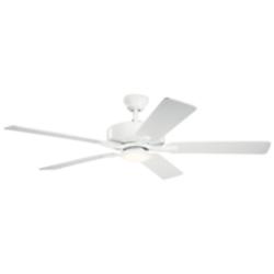 52" Kichler Basics Pro Designer Matte White LED Ceiling Fan