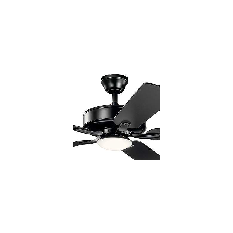 Image 2 52 inch Kichler Basics Pro LED 5-Blade Satin Black Indoor Ceiling Fan more views