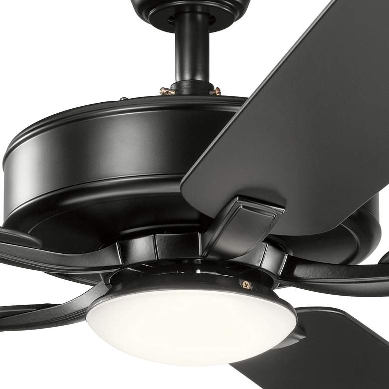 Image 2 52" Kichler Basics Pro LED 5-Blade Satin Black Indoor Ceiling Fan more views