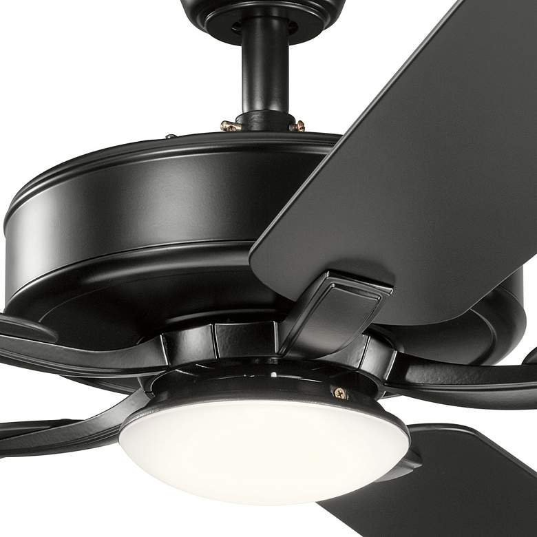 Image 3 52 inch Kichler Basics Pro LED 5-Blade Satin Black Indoor Ceiling Fan more views