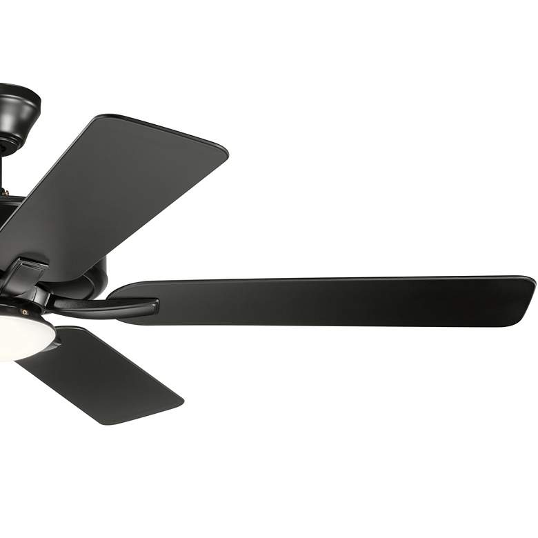 Image 3 52 inch Kichler Basics Pro LED 5-Blade Satin Black Indoor Ceiling Fan more views