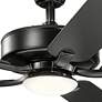 52" Kichler Basics Pro LED 5-Blade Satin Black Indoor Ceiling Fan