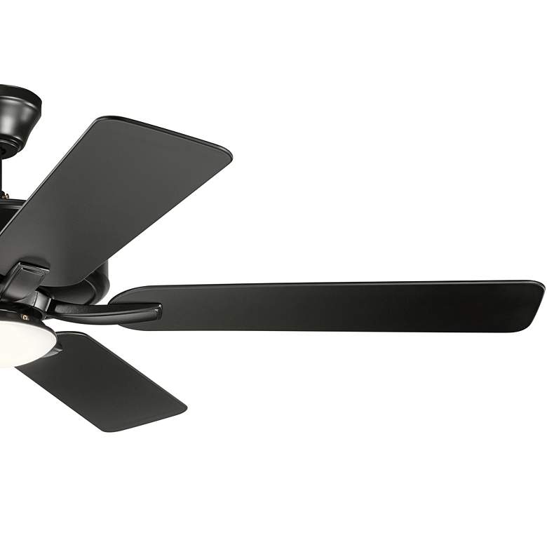 Image 4 52 inch Kichler Basics Pro LED 5-Blade Satin Black Indoor Ceiling Fan more views