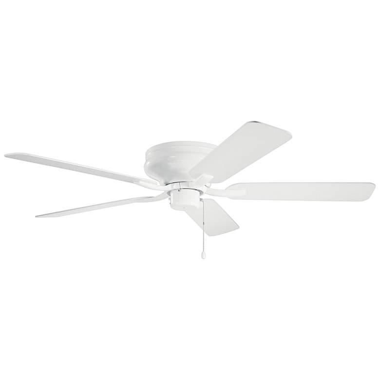 Image 1 52 inch Kichler Basics Pro Legacy White Finish Indoor Fan with Pull Chain