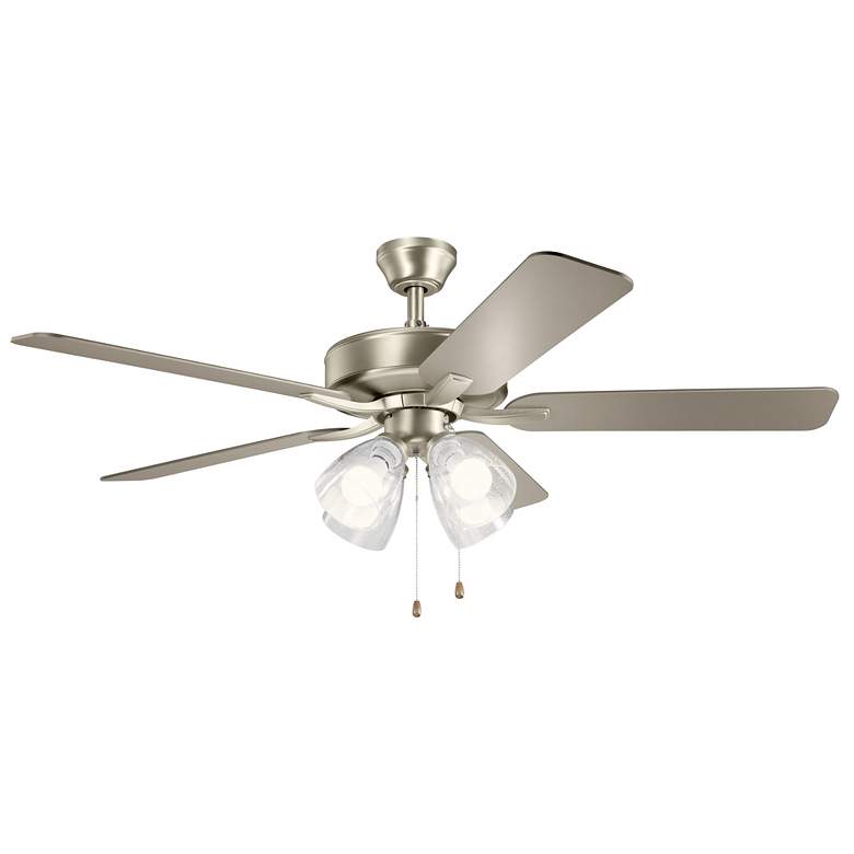 Image 2 52" Kichler Basics Pro Premier Brushed Nickel Pull Chain Ceiling Fan
