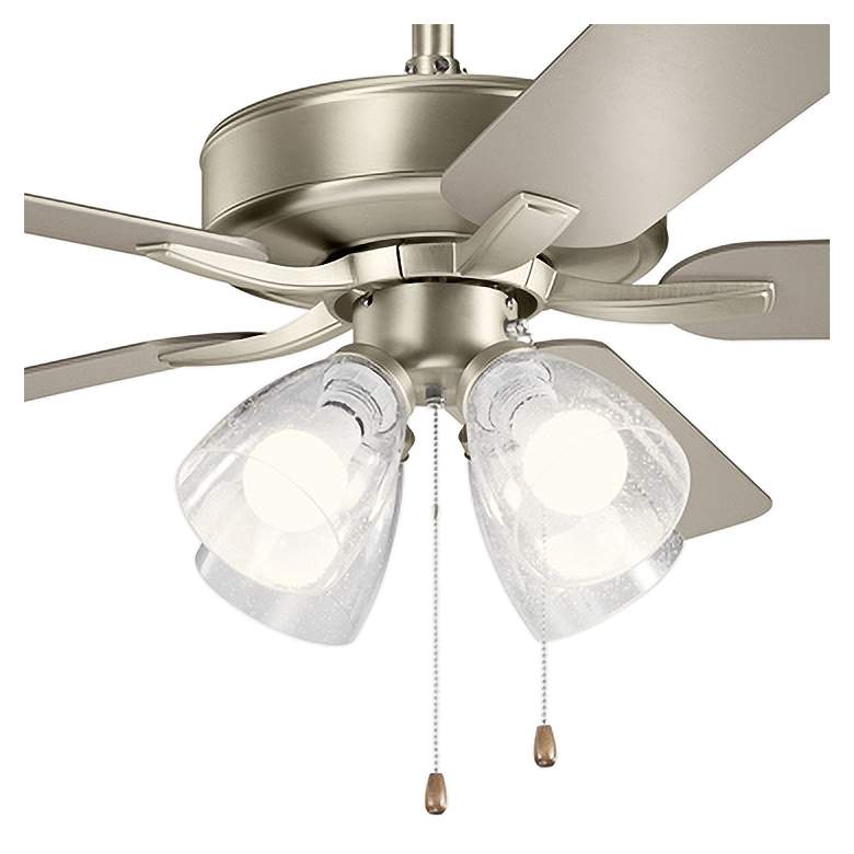 Image 3 52" Kichler Basics Pro Premier Brushed Nickel Pull Chain Ceiling Fan more views