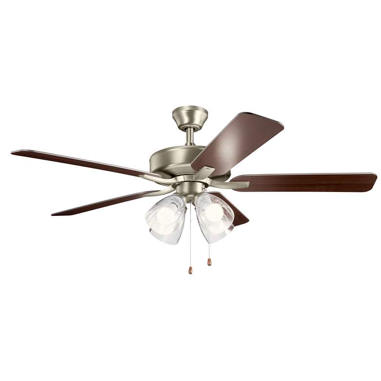 Image 3 52" Kichler Basics Pro Premier Brushed Nickel Pull Chain Ceiling Fan more views