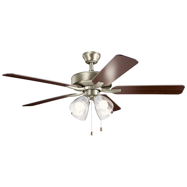 Image 5 52" Kichler Basics Pro Premier Brushed Nickel Pull Chain Ceiling Fan more views