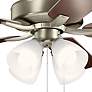 52" Kichler Basics Pro Premier Brushed Nickel Pull Chain Ceiling Fan