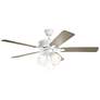 52" Kichler Basics Pro Premier Matte White LED Ceiling Fan